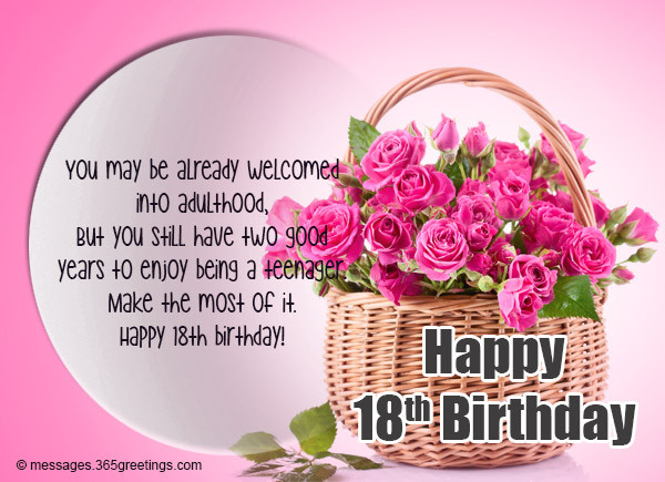 Birthday Wishes For 18 Year Old Daughter
 18th Birthday Wishes Messages and Greetings