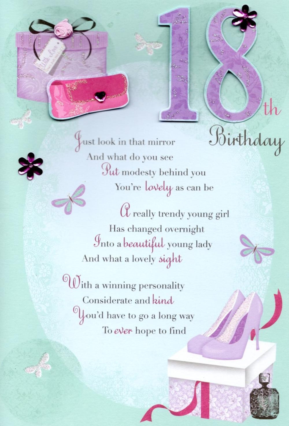 Birthday Wishes For 18 Year Old Daughter
 18th Happy Birthday Greeting Card Cards