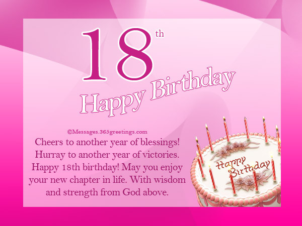 Birthday Wishes For 18 Year Old Daughter
 18th Birthday Wishes Messages and Greetings