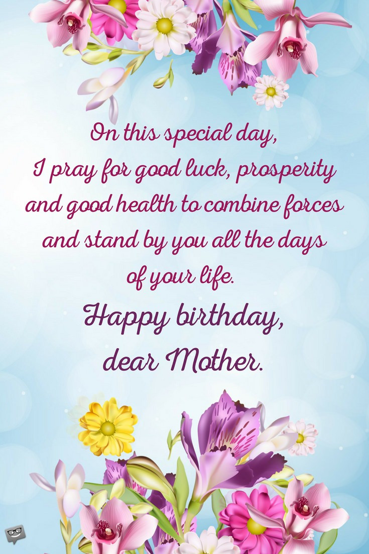 Birthday Wishes For A Mother
 Birthday Prayers for Mothers