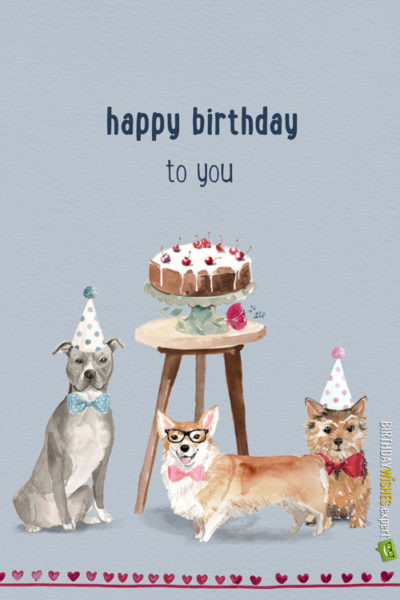 Birthday Wishes For Dogs
 Happy Birthday Card Quotes