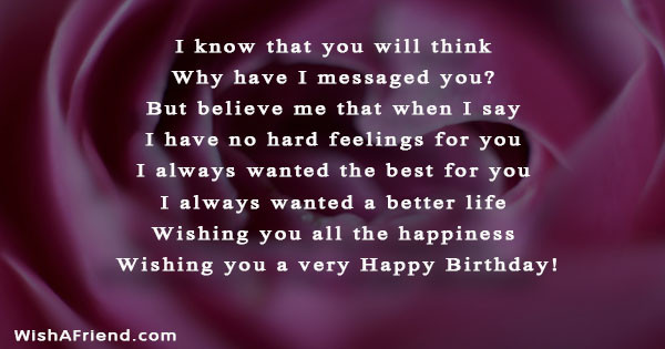 Birthday Wishes For Ex Boyfriend
 Birthday Messages For Ex Boyfriend