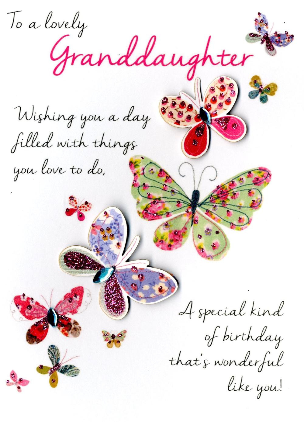 Birthday Wishes For Granddaughter
 Lovely Granddaughter Birthday Greeting Card