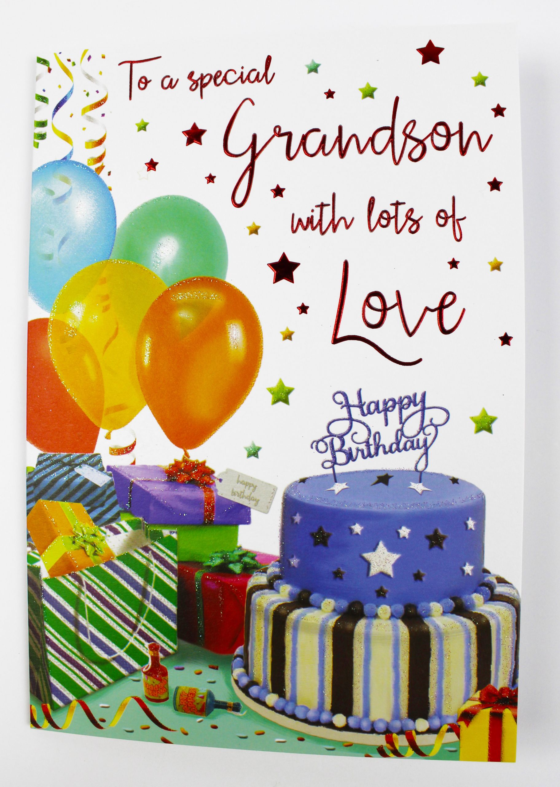 Birthday Wishes For Grandson
 Special Grandson Happy Birthday Greeting Card & Envelope