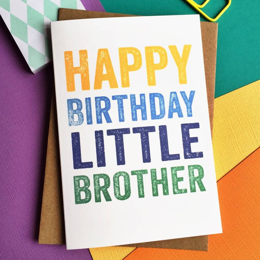 Birthday Wishes For Little Brother
 happy birthday little brother greetings card by do you