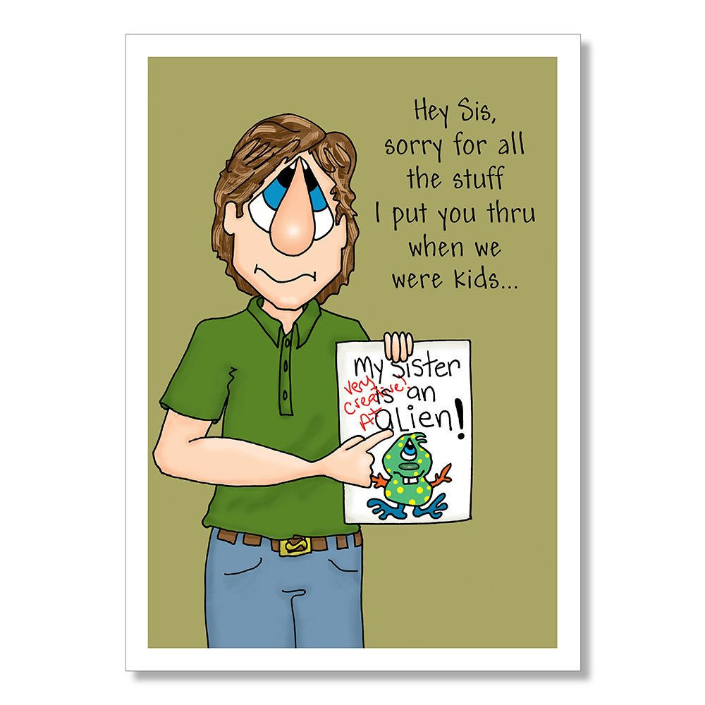 Birthday Wishes For Sister Funny
 Birthday card for Sister Funny Sister Birthday by