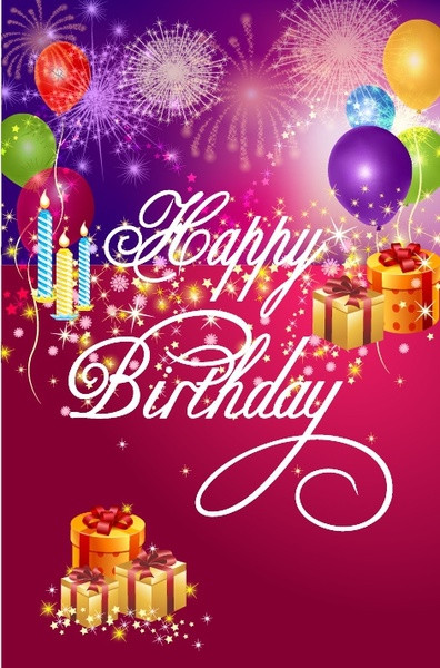 Birthday Wishes Images Free Download
 Happy Birthday Background Free vector in Adobe Illustrator