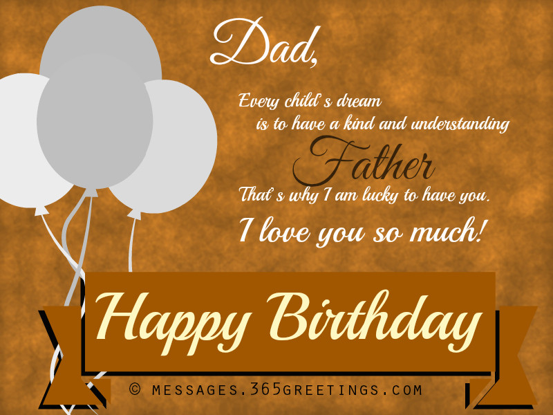 Birthday Wishes To Dad From Daughter
 Happy Birthday Wishes Messages and Greetings Messages