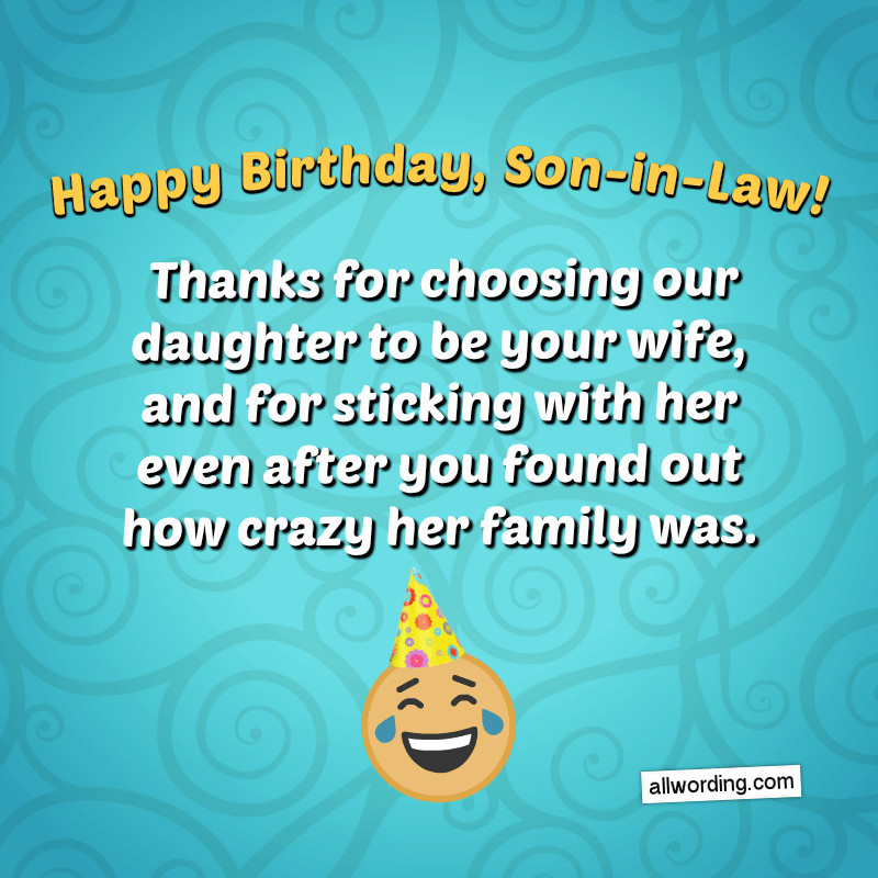 Birthday Wishes To Son In Law
 30 Clever Birthday Wishes For a Son in Law AllWording