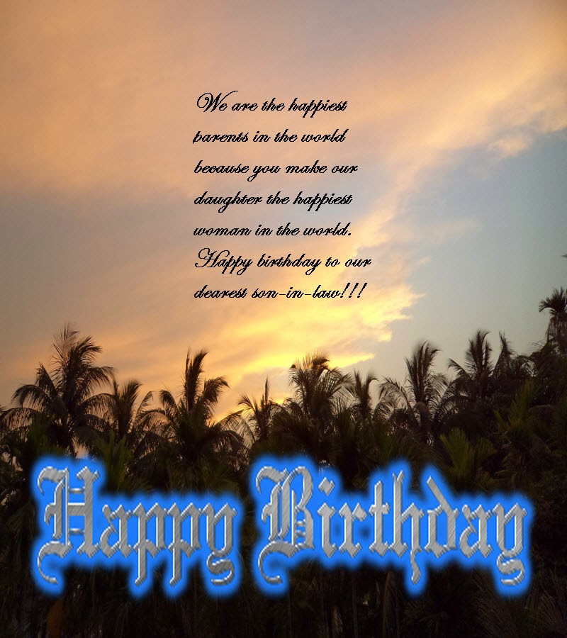 Birthday Wishes To Son In Law
 Birthday Wishes for Son in law Happy Birthday Message and