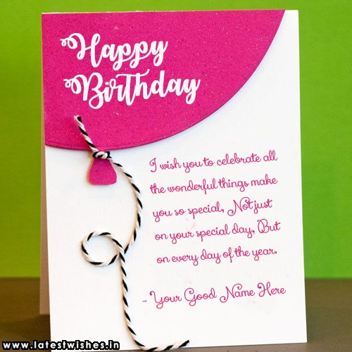 Birthday Wishes With Name
 happy birthday wishes card with name edit