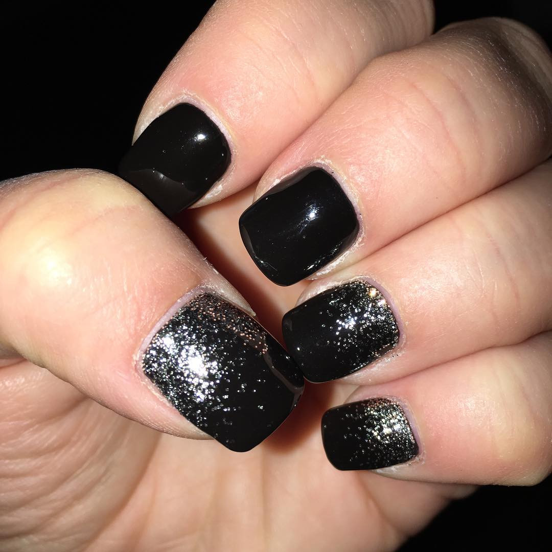 Black And Glitter Nail Designs
 29 Black Acrylic Nail Art Designs Ideas