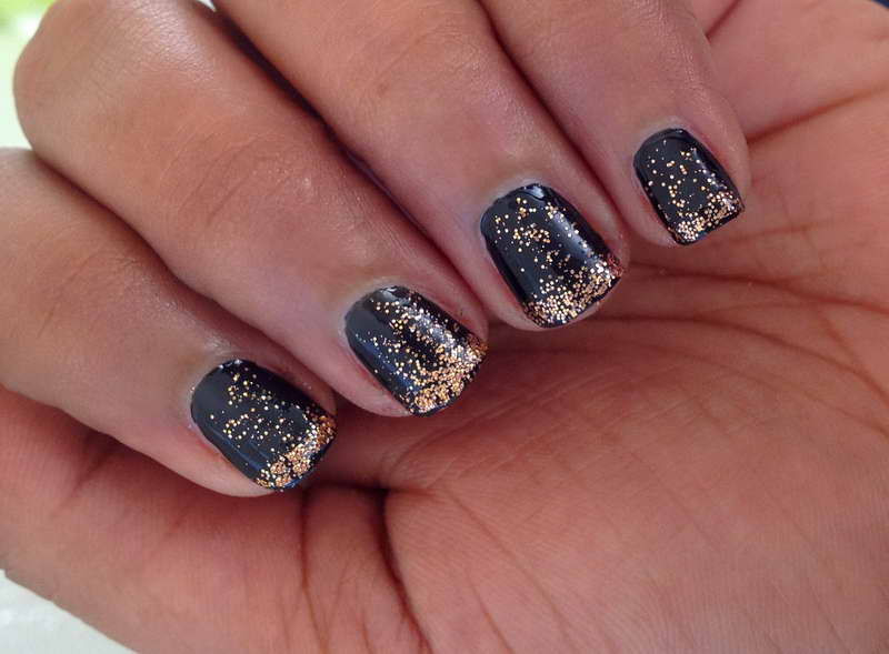 Black And Glitter Nail Designs
 63 Most Beautiful Half Moon Nail Art Design Idea