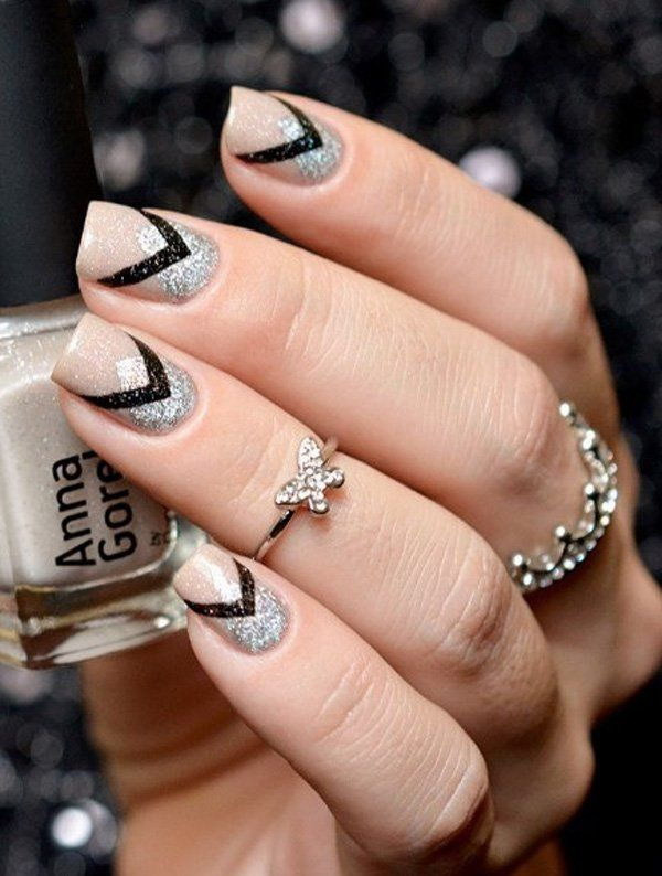 Black And Glitter Nail Designs
 70 Stunning Glitter Nail Designs 2017