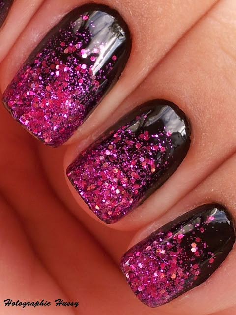 Black And Pink Glitter Nails
 ClawBook 2013 Prom Nails Original and Classy