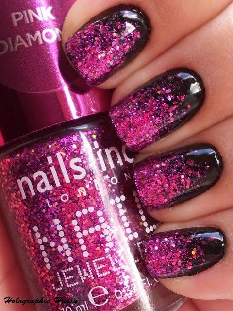 Black And Pink Glitter Nails
 30 Pretty Pink Acrylic Nails Designs You Must Definitely