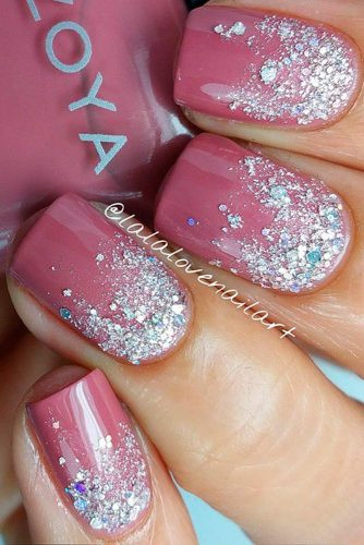 Black And Pink Glitter Nails
 17 Pink Nail Designs You ll Want to Copy