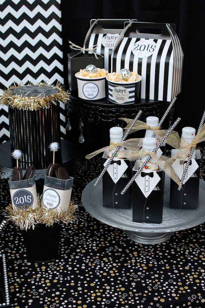 Black And White Birthday Party Ideas
 Kara s Party Ideas Black & White New Year s Eve Party