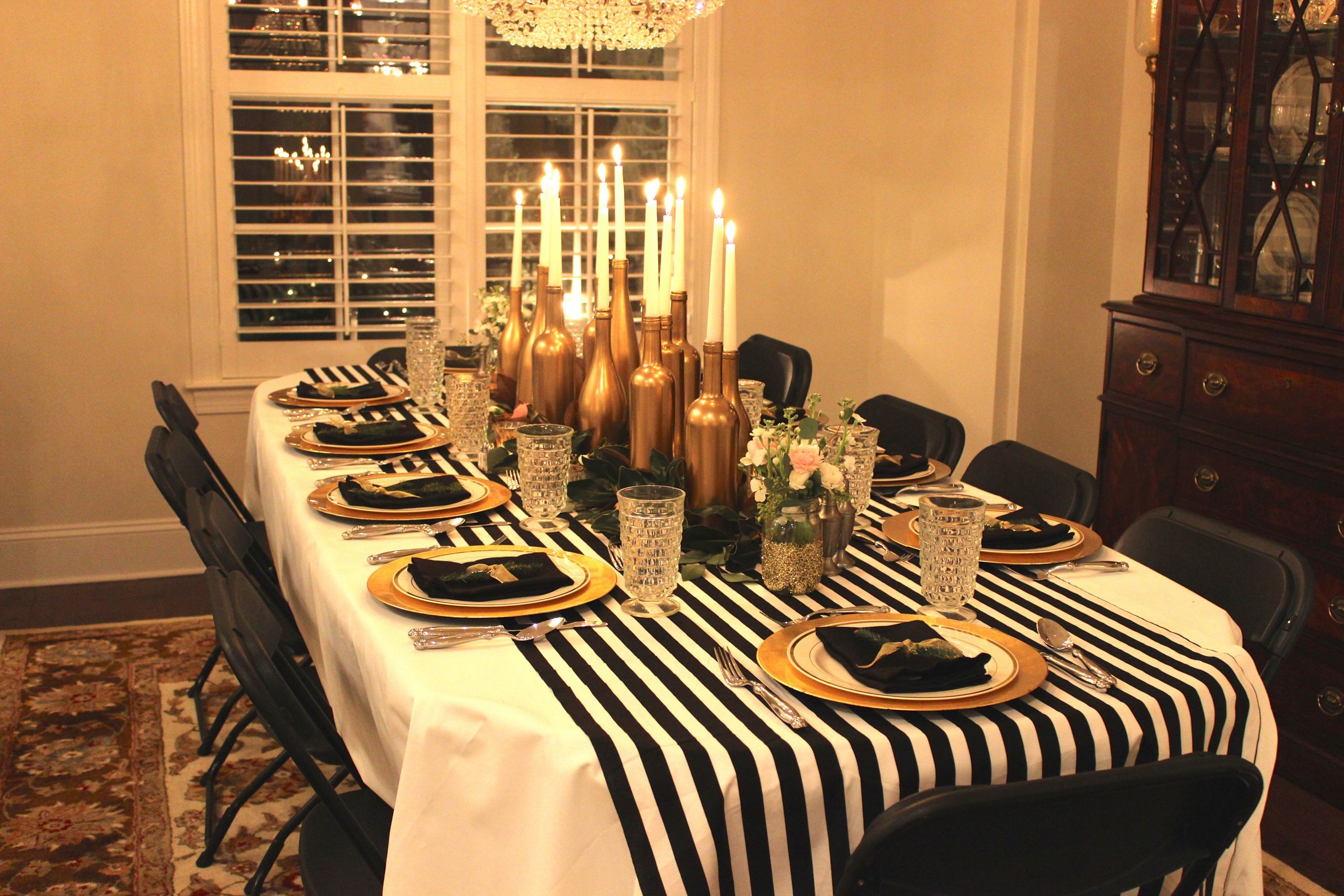 Black And White Birthday Party Ideas
 Gold Black and White My 30th Birthday Dinner Party