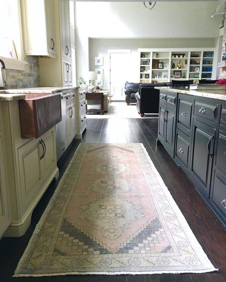 Black And White Kitchen Rugs
 Farmhouse kitchen vintage rug oushak rug two toned