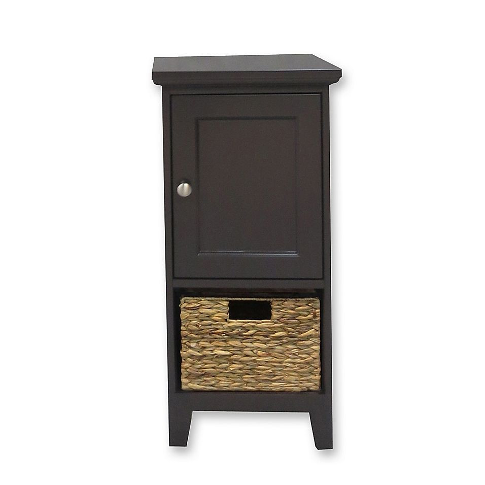 Black Bathroom Floor Cabinet
 1 Basket Bathroom Floor Cabinet In Espresso