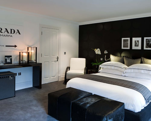 Black Bedroom Walls
 Black Feature Wall Home Design Ideas Remodel