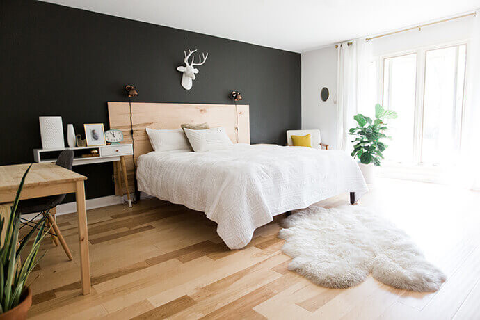 Black Bedroom Walls
 Paint a black wall in the bedroom