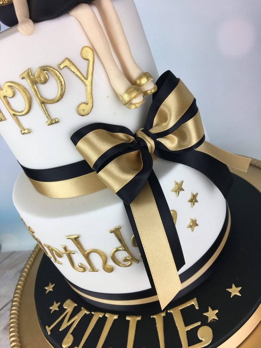 Black Birthday Cake
 Gold and black birthday cake Mel s Amazing Cakes
