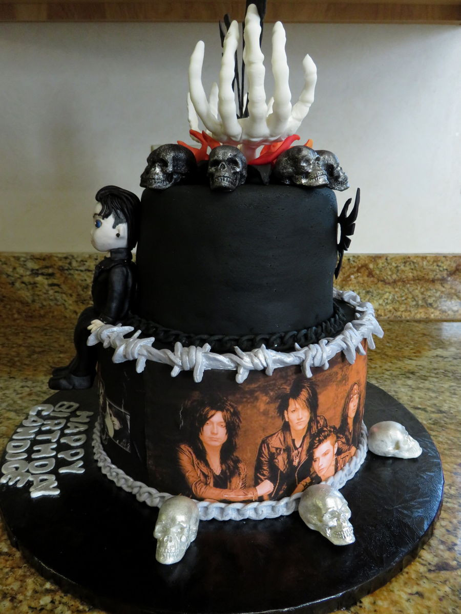 Black Birthday Cake
 Black Veil Brides Birthday Cake CakeCentral