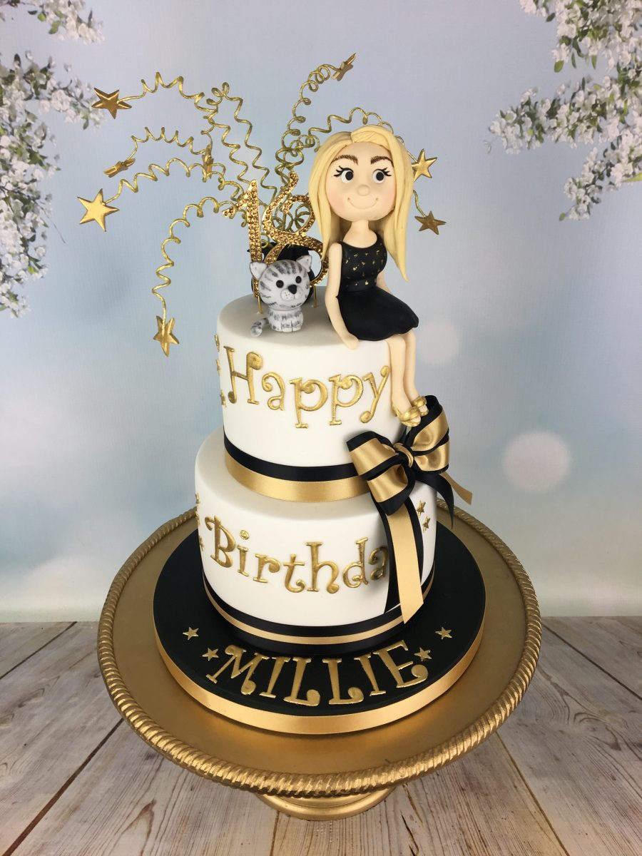 Black Birthday Cake
 Gold and black birthday cake Mel s Amazing Cakes