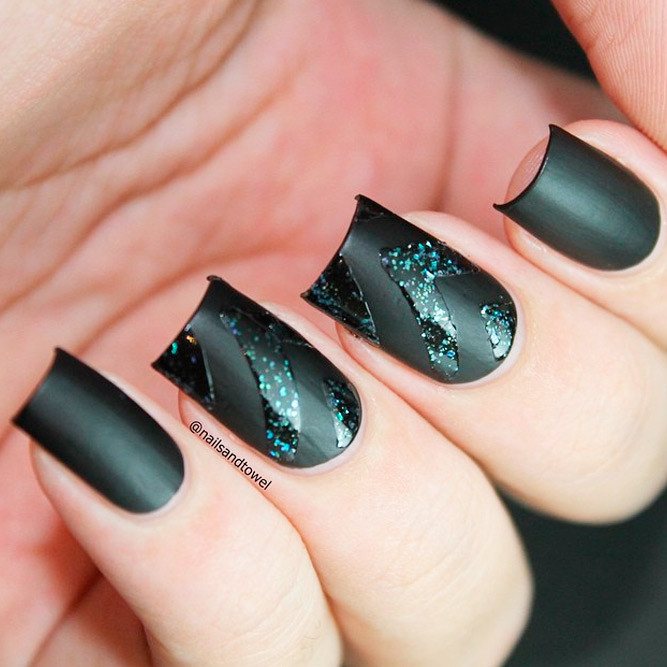 Black Matte Nail Designs
 Stylish Black Matte Nails