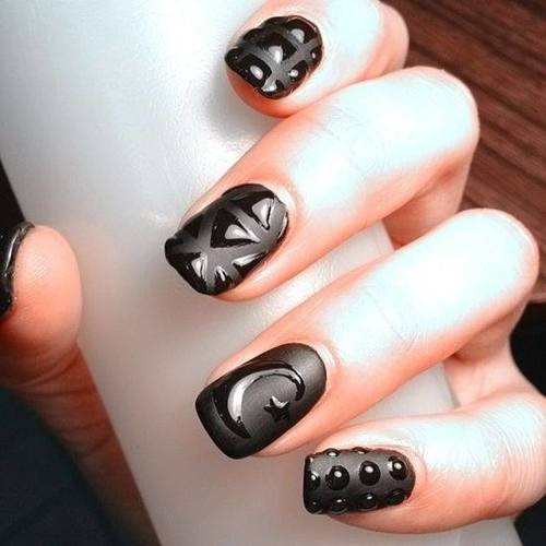 Black Matte Nail Designs
 55 Most Stylish Matte Nail Art Designs