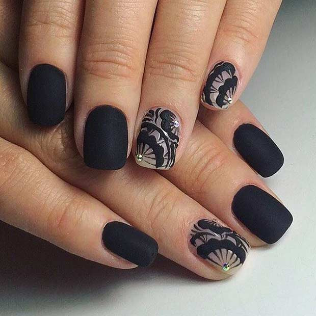 Black Matte Nail Designs
 45 Cool Matte Nail Designs to Copy in 2019