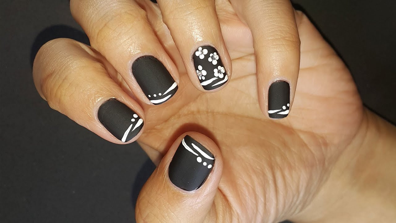 Black Matte Nail Designs
 Black Matte Nails Nail Designs Step by Step