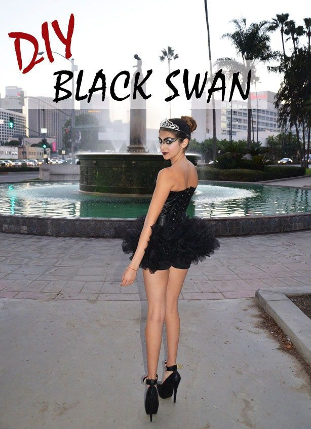 Black Swan Costume DIY
 DIY Black swan Ha I did this before even seeing this