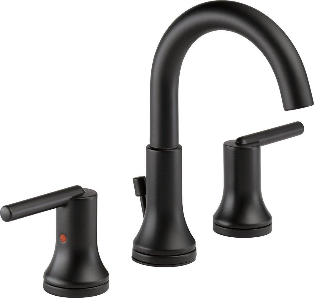 Black Widespread Bathroom Faucet
 Delta 3559 BLMPU DST Faucet Two Handle Widespread Bathroom