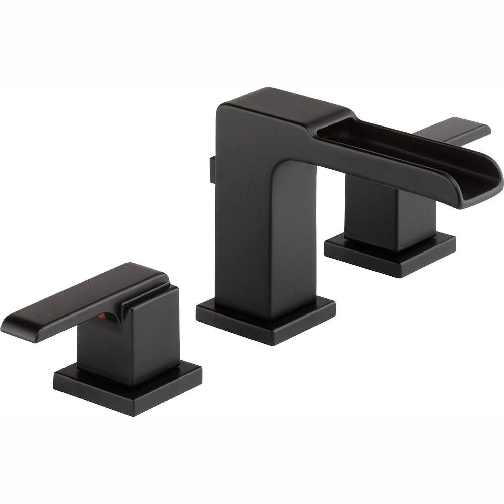 Black Widespread Bathroom Faucet
 Delta Ara 8 in Widespread 2 Handle Bathroom Faucet with