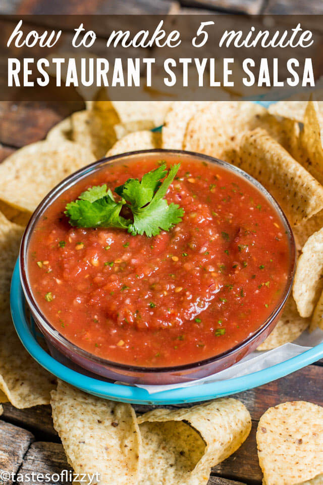 Blender Salsa Recipe
 Easy Restaurant Style Salsa Recipe 5 Minute Blender Salsa