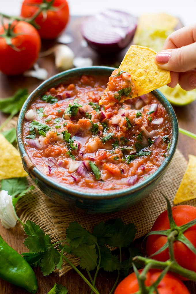 Blender Salsa Recipe
 blender salsa with fresh tomatoes