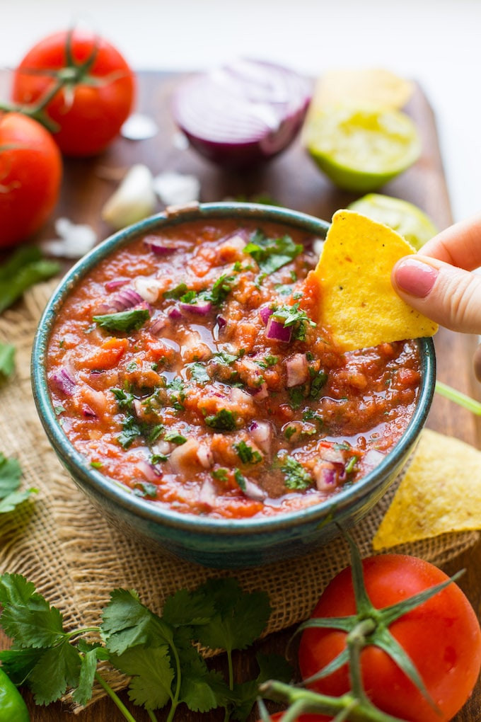 Blender Salsa Recipe
 blender salsa with fresh tomatoes