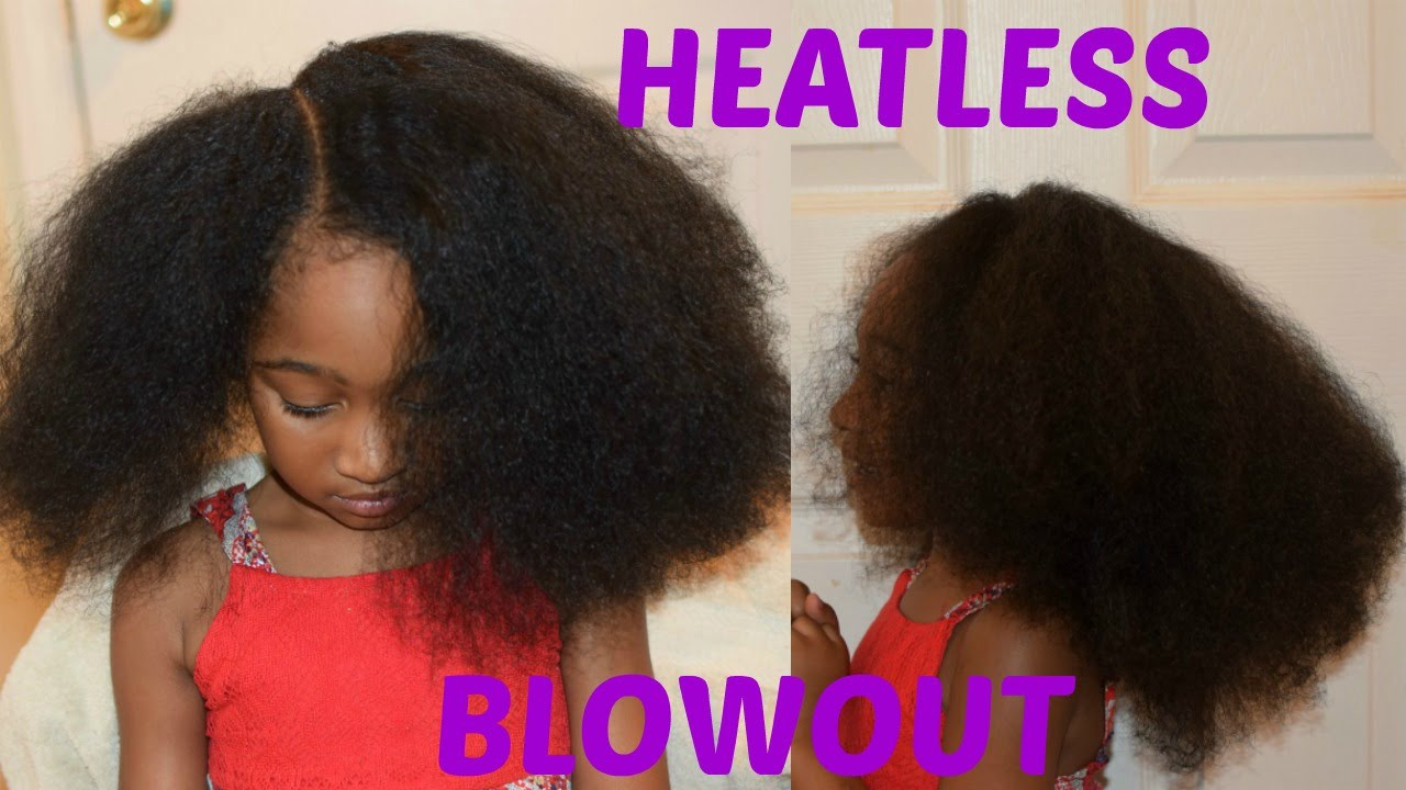 Blowout Hairstyles For Natural Hair
 KIDS NATURAL HAIRSTYLES Heatless Blowout African