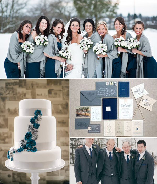 Blue And Grey Wedding Colors
 Top 6 Classic Winter Wedding Color bo Ideas & Trends