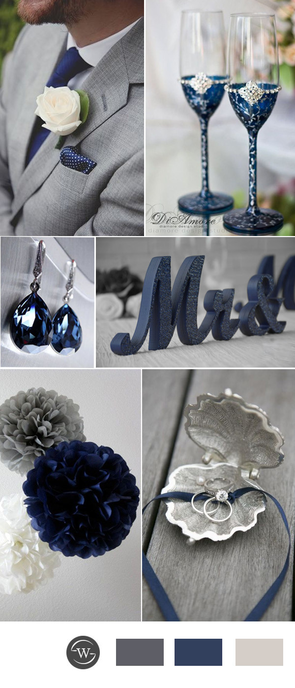 Blue And Grey Wedding Colors
 Top 10 Perfect Grey Wedding Color bination Ideas for