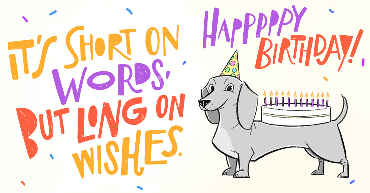 Blue Mountain Birthday Cards
 "Wiener Dog Wishes" Birthday eCard