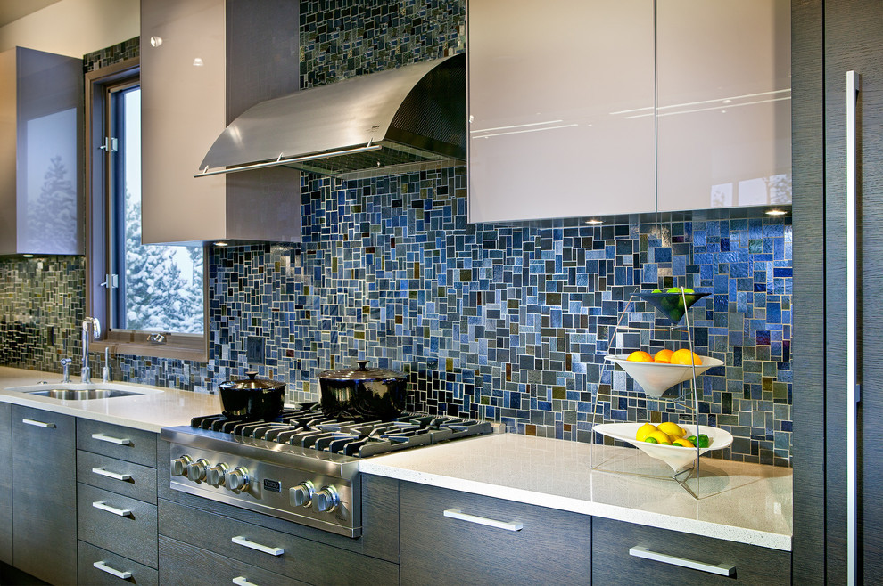 Blue Tile Backsplash Kitchen
 18 Gleaming Mosaic Kitchen Backsplash Designs