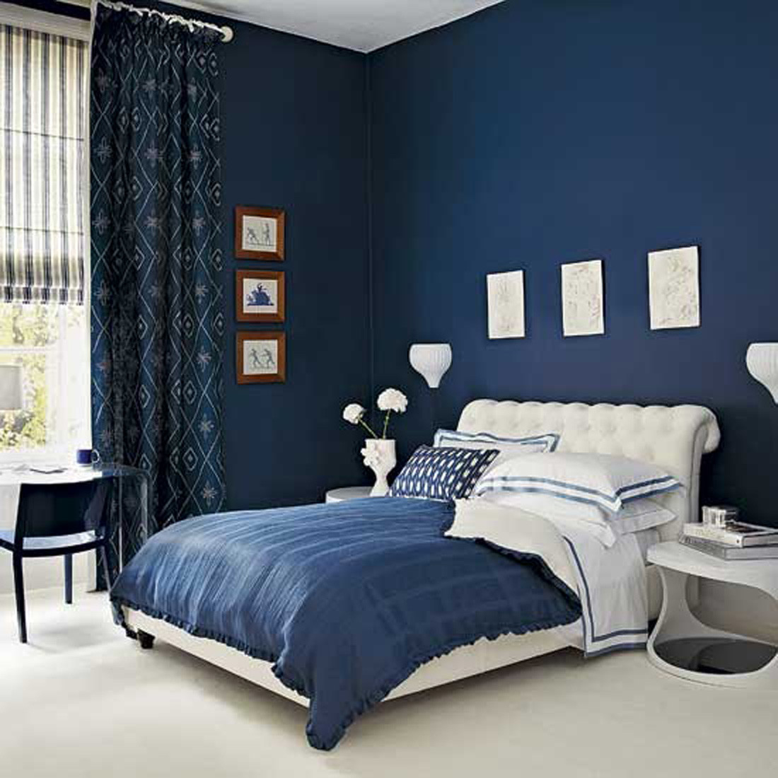 Blue Wall Bedroom
 15 Beautiful Dark Blue Wall Design Ideas