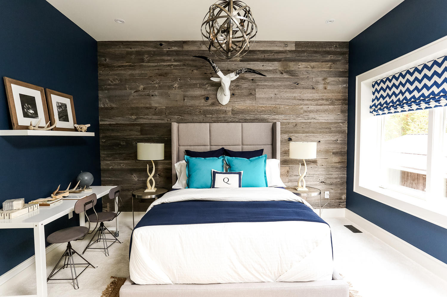 Blue Wall Bedroom
 Moody Interior Breathtaking Bedrooms in Shades of Blue