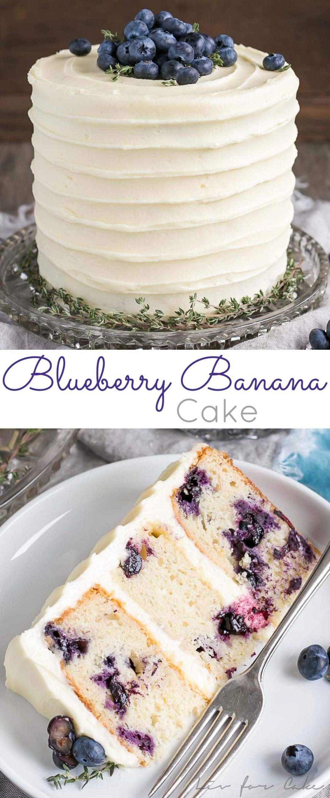 Blueberry Birthday Cake Recipes
 Blueberry Banana Cake with Cream Cheese Frosting