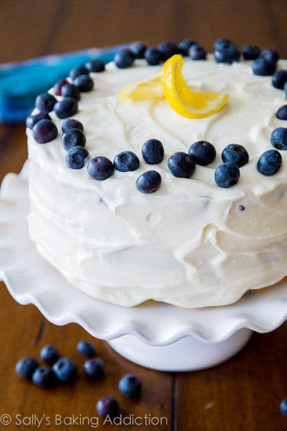 Blueberry Birthday Cake Recipes
 Lemon Blueberry Layer Cake Sallys Baking Addiction
