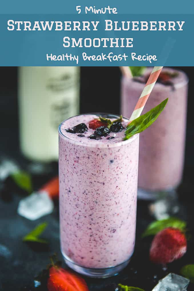 Blueberry Smoothie Recipes
 Super Healthy Strawberry Blueberry Smoothie Whiskaffair